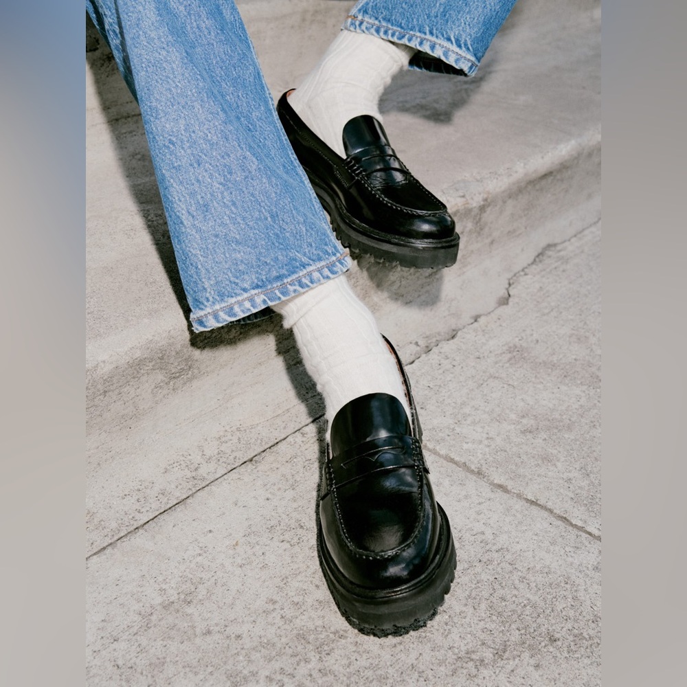 Reformation Agathea Chunky Loafer - Size 7, Black